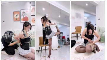 【蓝-lann】直播回放系列，第二期，感官封闭勒舌蒙眼直臂strappado吊缚