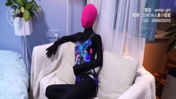 【恋物幻者】【丫丫】黑色开眼zentai诱惑～四层泳帽套头呼吸抑制+欧式后手束缚！初次尝试反抗剧烈～