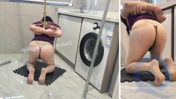 【爱绳绳艺】【微剧情】淫乱伪娘-樱桃篇 ，包含元素：捆绑放置，TK，乳夹，灌肠，失禁